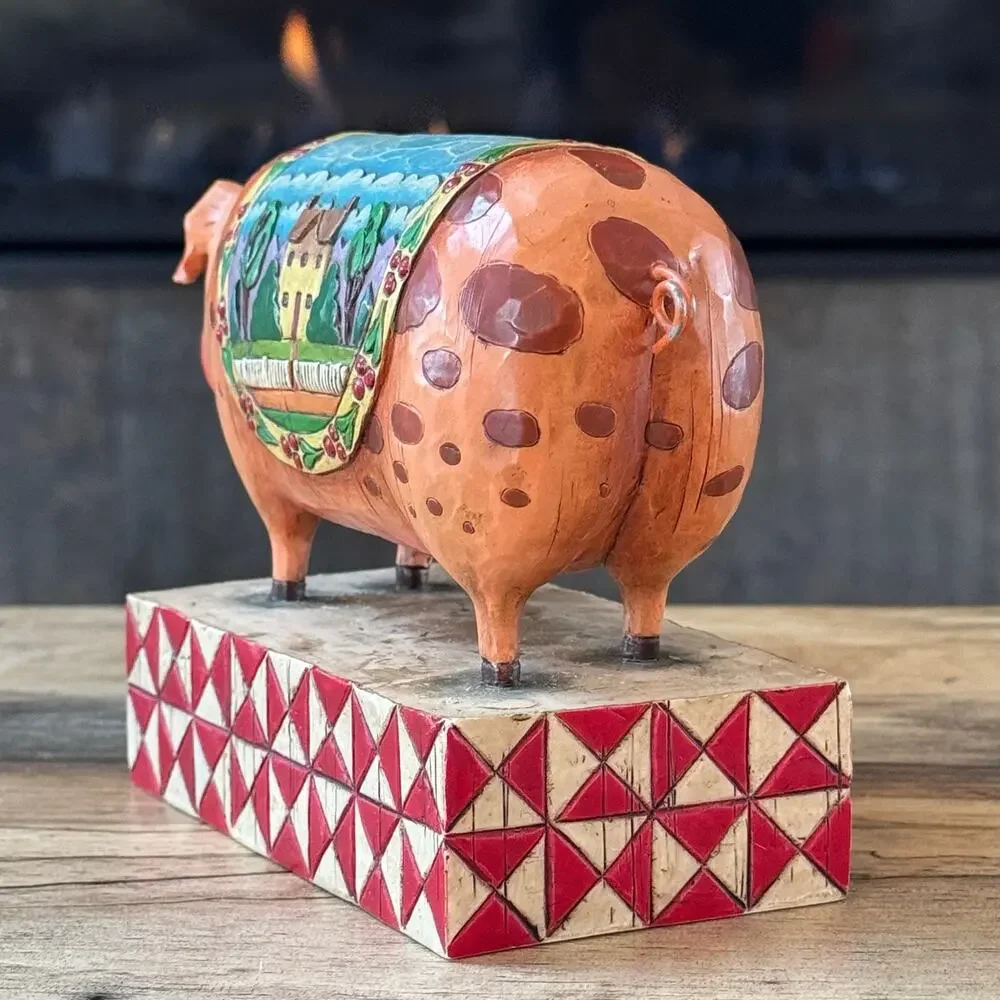 Jim Shore Heartwood Creek Country Heritage Pig Figurine 2003 Retired 117142